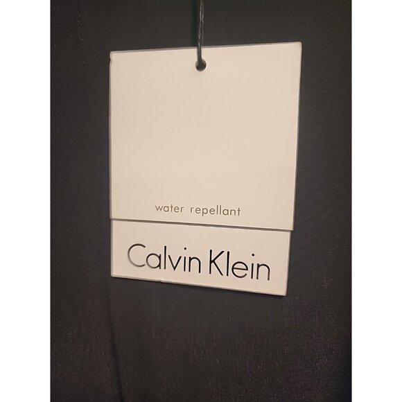 CALVIN KLEIN 58R Big & Tall Mens overcoat rain coat jacket black water resistant - Picture 4 of 12